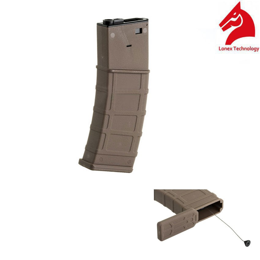 Flash Magazine Abs Tactical M4-M16 360bb Caricatore Rapido a Cavetto in Acciaio Tan GB-06-07 by Lonex