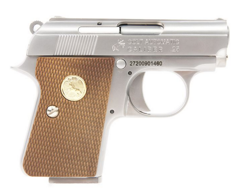 Colt .25 Silver - Chrome Scritte e Loghi Originali by WE per Cybergun