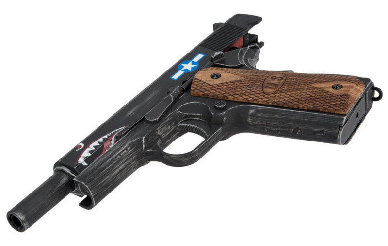 Colt 1911 .45 ACP Ordnance Squadron GBB Full Metal Wood Grips Limited Edition by AW Custom for Cybergun