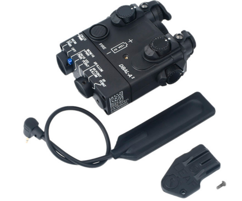 DBal-A2 Aiming Device IR Green Laser - Led Torch Light 150 Lumen - Strobe by WADSN