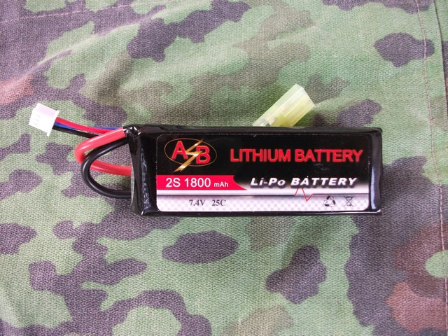 Li-Po Batteria A-B 7,4v. 1800mAh 25C+