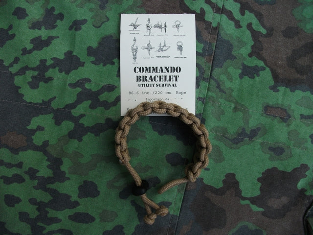 Commando Rope Paracord Bracelet Utility Survivor Tan