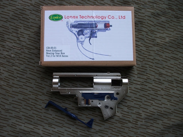 Lonex Gear Box 8mm. 2° Generazione con Boccole Cuscinettate in Acciaio By Lonex