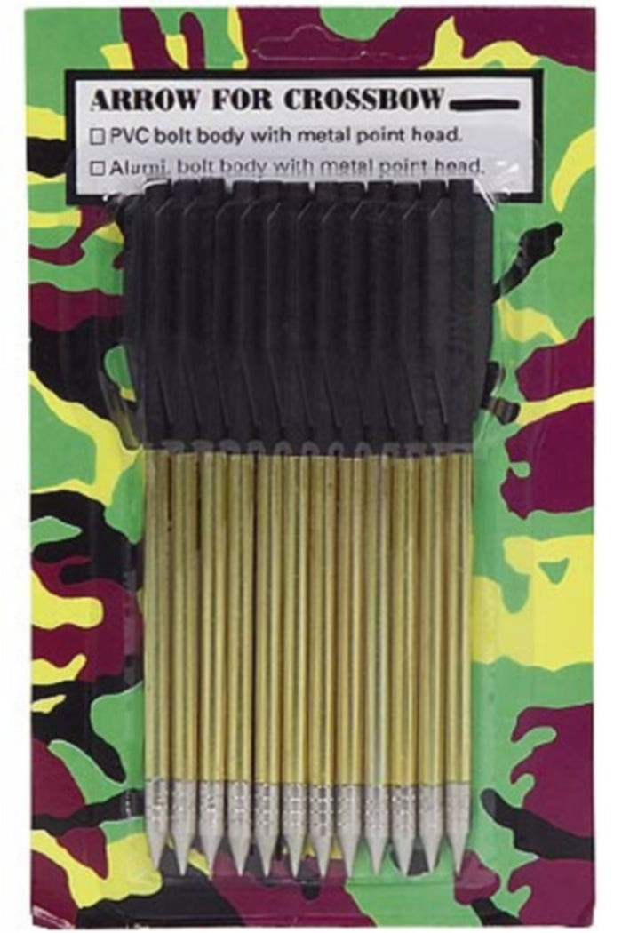 Dardi 165mm. per Balestre " a Pistola" Kit da 12 Pezzi