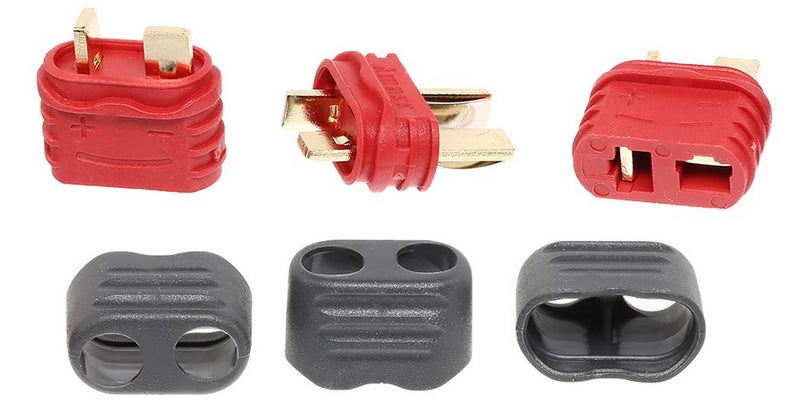 Deans T-Connectors Set 1 Male 2 Female plus 3 Wire Protections by Nuprol