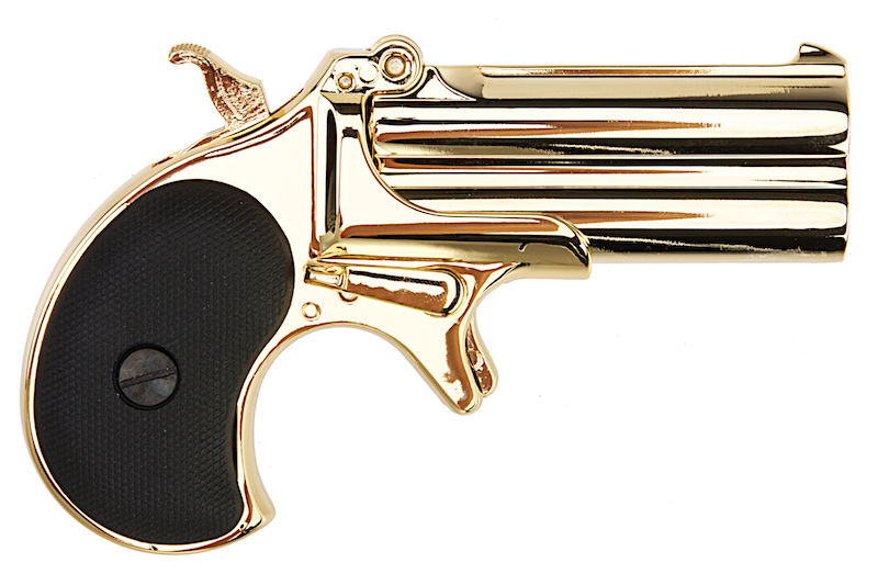 Derringer "Gold" Full Metal Double Barrel 6mm. GNB by Maxtact