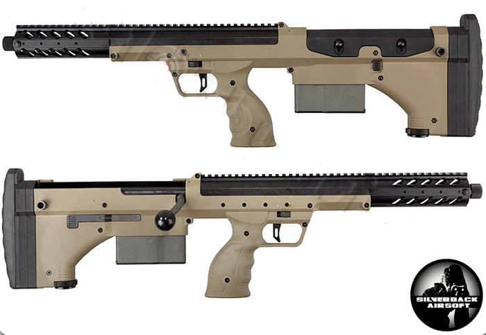 Desert Tech SRS A1 Covert 16inch Dark Earth Bolt Action by Silverback Airsoft