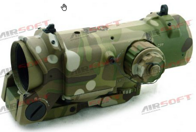 4x Ottica Fissa con Tacche di Mira Integrate