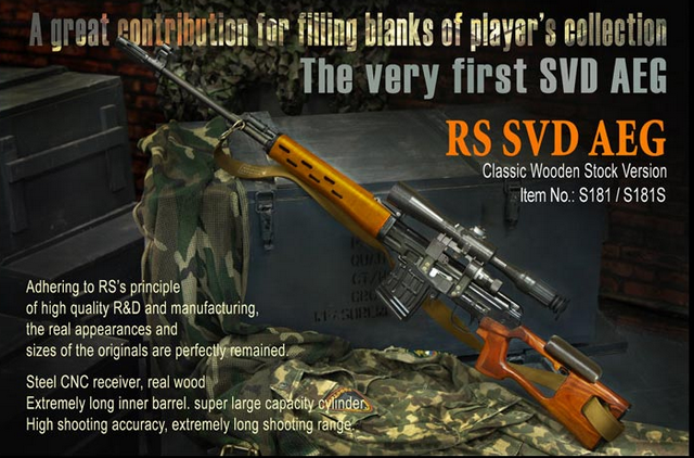 Dragunov RS SVD Full Wood & Metal by Real Sword