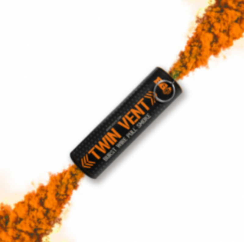 Enola Gaye BWP Burst Wire Pull Twin Vent Burst Smoke Grenade Orange Arancione by Enola Gaye