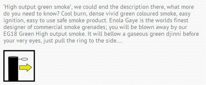 Enola Gaye EG18 - M18 Type White Assault Pin Smoke Grenade Fumogeno Bianco con Anello a Strappo by Enola Gaye