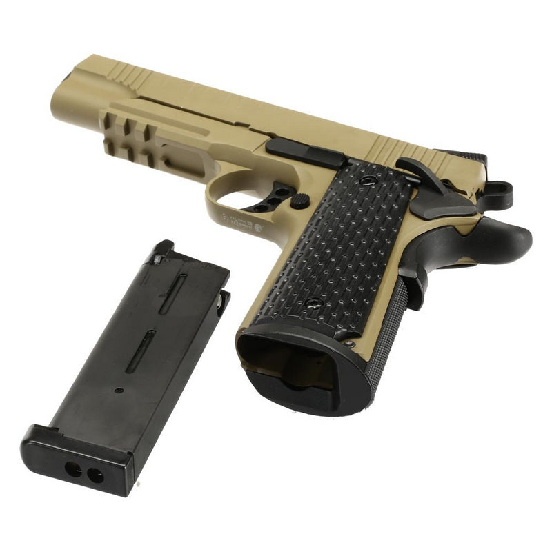 Evolution 1911 E911 DEFENDER Tan Gbb Gas Blow Back Pistol by Evolution Airsoft