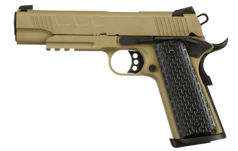Evolution 1911 E911 DEFENDER Tan Gbb Gas Blow Back Pistol by Evolution Airsoft