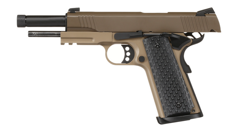 Evolution 1911 "Novak" E911 Special Operations Tan GBB Gas Blow Back Pistol by Evolution Airsoft