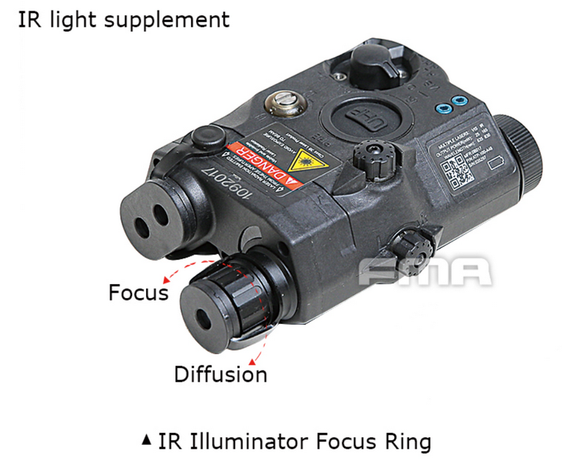 FMA LAB PEQ LA5 IR Red Laser Dark Earth by FMA