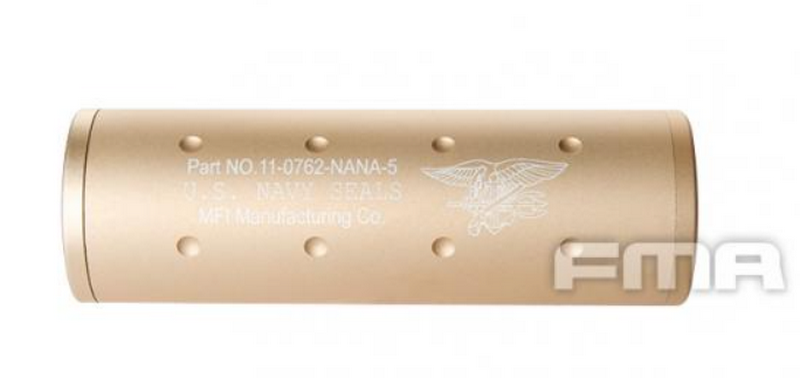 FMA Silencer - Silenziatore - Barrel Extension "Navy Seals" DE-Dark Bronze 107mm. CCW-CW Universale 14mm. By FMA
