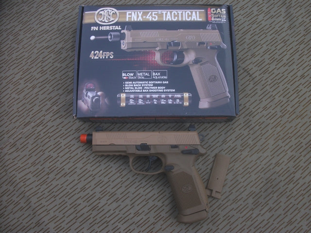 FN FNX-45 Tactical Dark Earth Gas Blow Back by Vfc per Cybergun