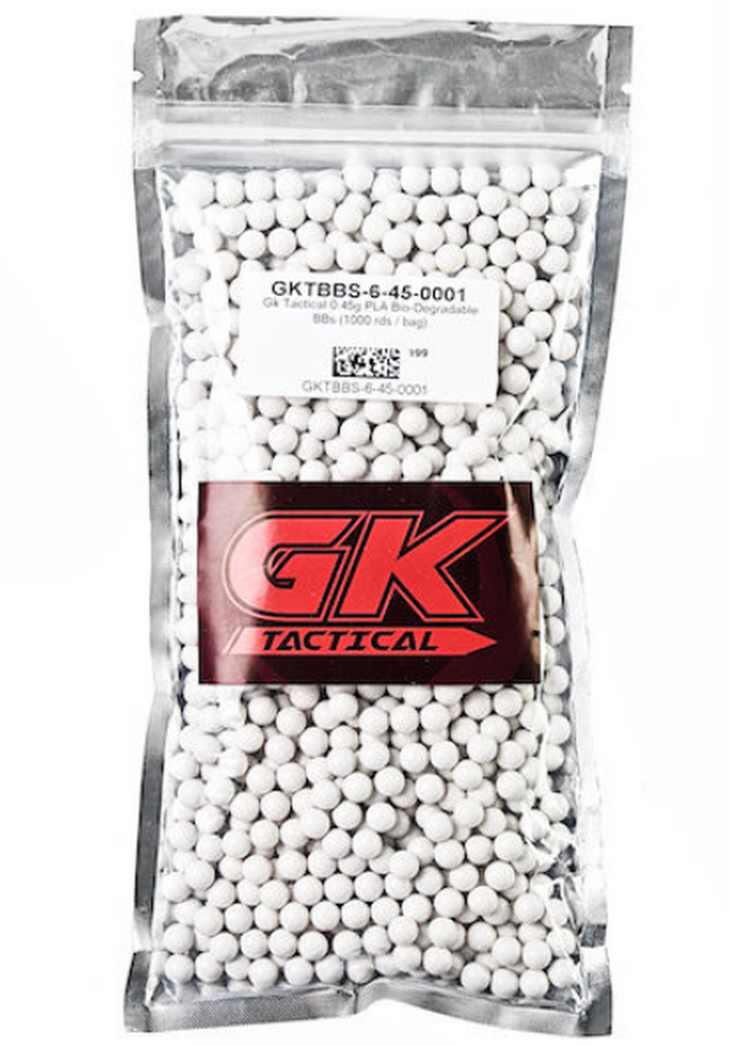 GK Tactical 0.45gr. PLA Bio Degradable bbs 1000 RDS Bag by GK Tactical