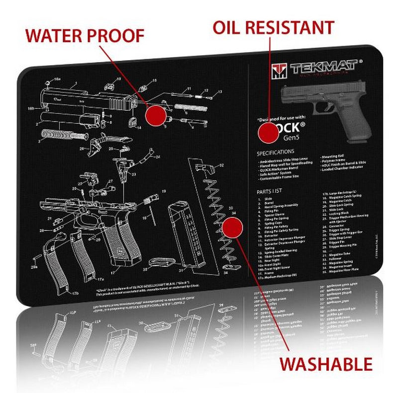 Glock Gen 5 Gun Cleaning Mat Tappetino Manutenzione b TekMat
