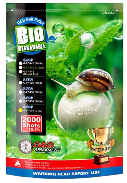 G&G G-07-203 BIO 0.33gr. 2000bb Gray by G&G