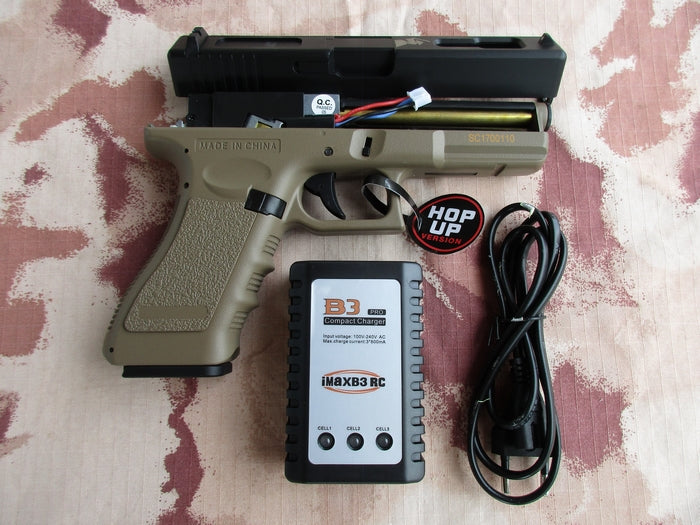 Yakuza AEP Li-Po G18c Type Tan Micro Mosfet by Delta Tactics Airsoft