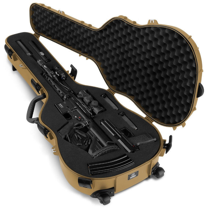 Guitar Case Single Rifle - Pistol & Accessories Tan Hard Case