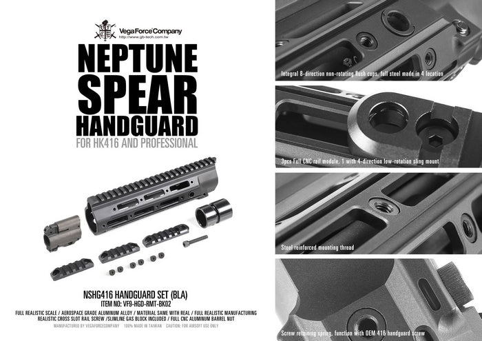 Neptune Spear 416 Remingnton RAHG DevGru Aerospace Grade Aluminum Handguard by Vfc