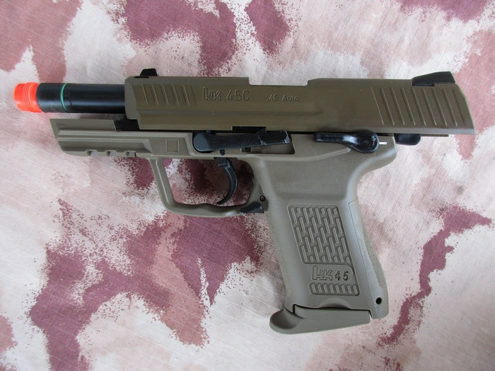 HK45CT Heckler&Koch CT45 Metal Slide Tan GBB Scarrellante by Vfc per Umarex