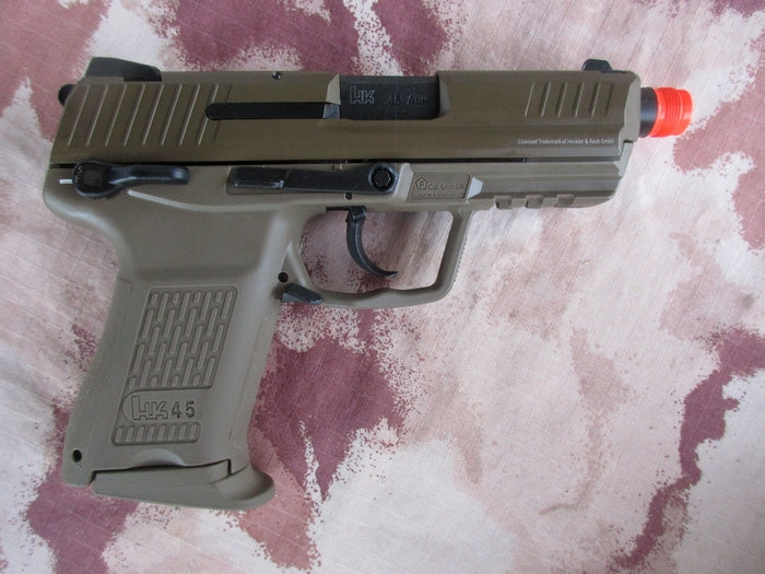 HK45CT Heckler&Koch CT45 Metal Slide Tan GBB Scarrellante by Vfc per Umarex
