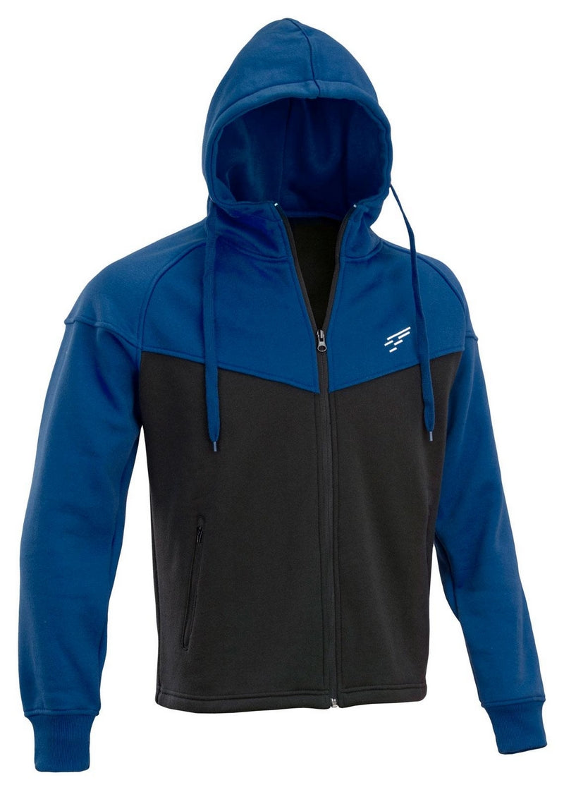 OFFERTE SPECIALI - SPECIAL OFFERS: Felpa Hoodie Zip Up Felpa con Cappuccio Zip Frontale Black & Blue by Defcon 5