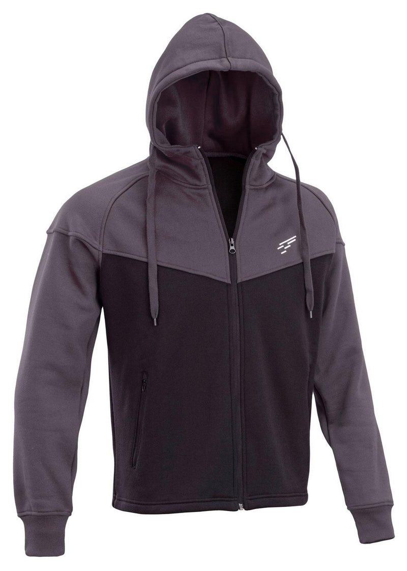 OFFERTE SPECIALI - SPECIAL OFFERS: Felpa Hoodie Zip Up Felpa con Cappuccio Zip Frontale Black & Grey by Defcon 5
