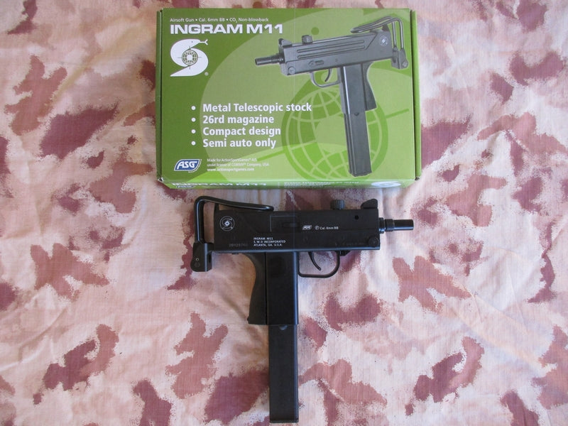 Ingram M11 Cobray Scritte e Loghi Originali Co2 NBB No Blow Back by ASG
