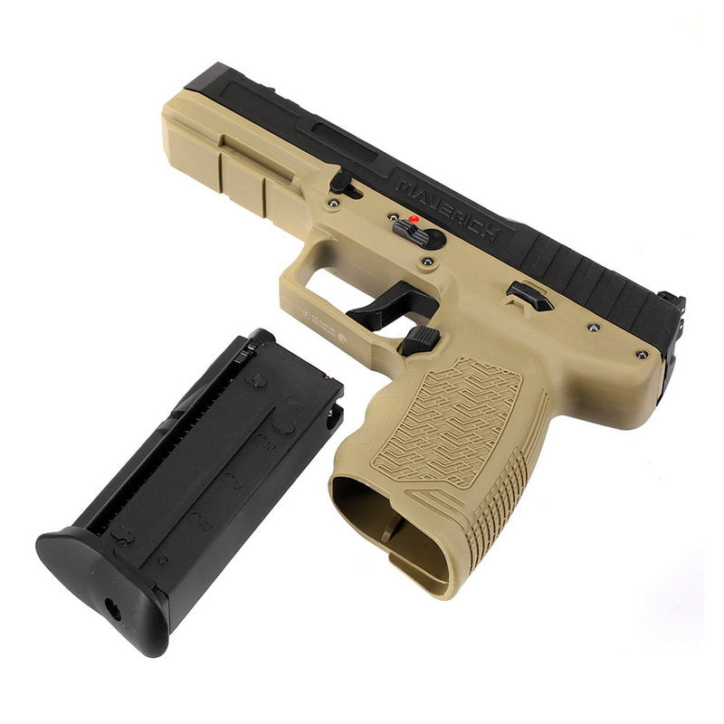KLI Maverick Dual Tone GBB Gas Blow Back Pistol by Krown Land Ind.