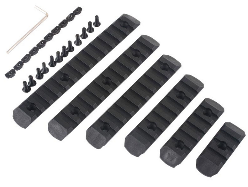 KeyMod Polymer Rail Set 6pcs. BK by MP Airsoft
