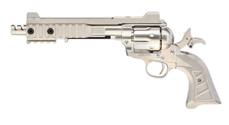 King Arms Devil Killer 6" SAA .45 Silver - Chrome Gas Revolver by King Arms