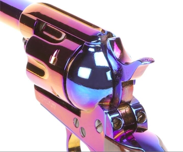 King Arms Peacemaker SAA .45 Revolver 6inch M - Chrome Burnished Cromo Brunita Gas Action by King Arms
