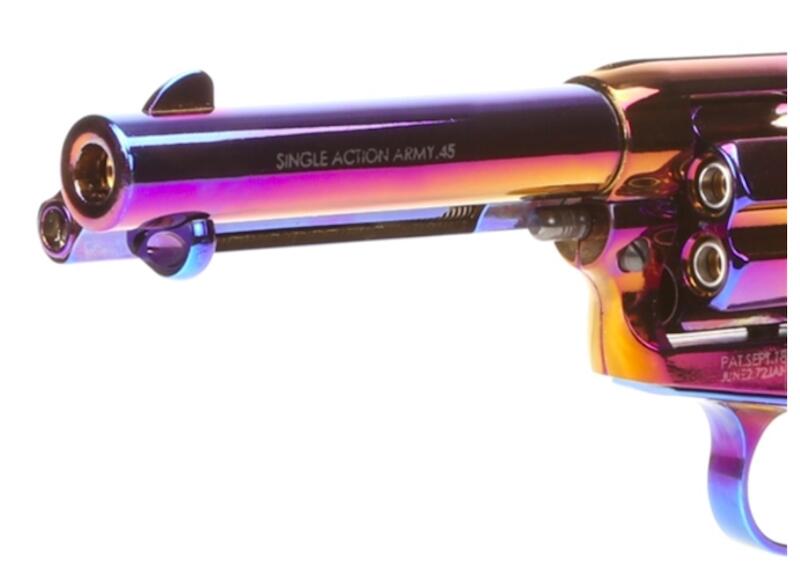 King Arms Peacemaker SAA .45 Revolver 6inch M - Chrome Burnished Cromo Brunita Gas Action by King Arms