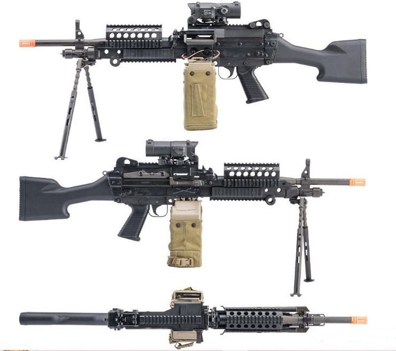 Lambda Defence Mk48 MOD 0 Airsoft AEG Machine Gun Full Stock by Lambda Defence