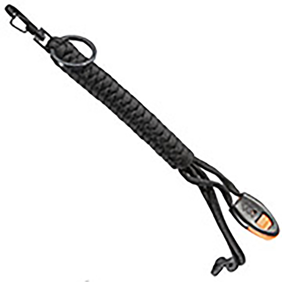 Paracord Lanyard Nero Fischietto Emergenza Portachiavi