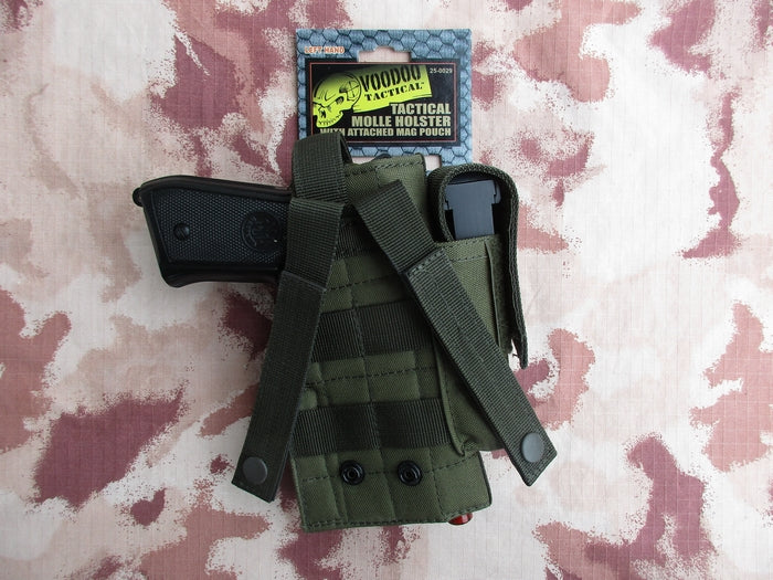 Left Hand MOLLE Tactical Holster OD Fondina Mancina by Voodoo Tactical