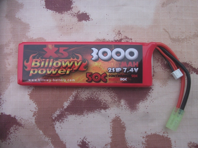 Li-Po Batteria 7,4v 3000mAh 50C by Billowy Power