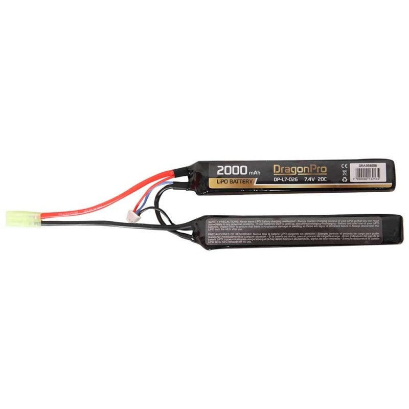 Li-Po Batteria DP-L7-026 7.4V 2000mAh 20C 128x21x12.5mm. (1+) by Dragonpro