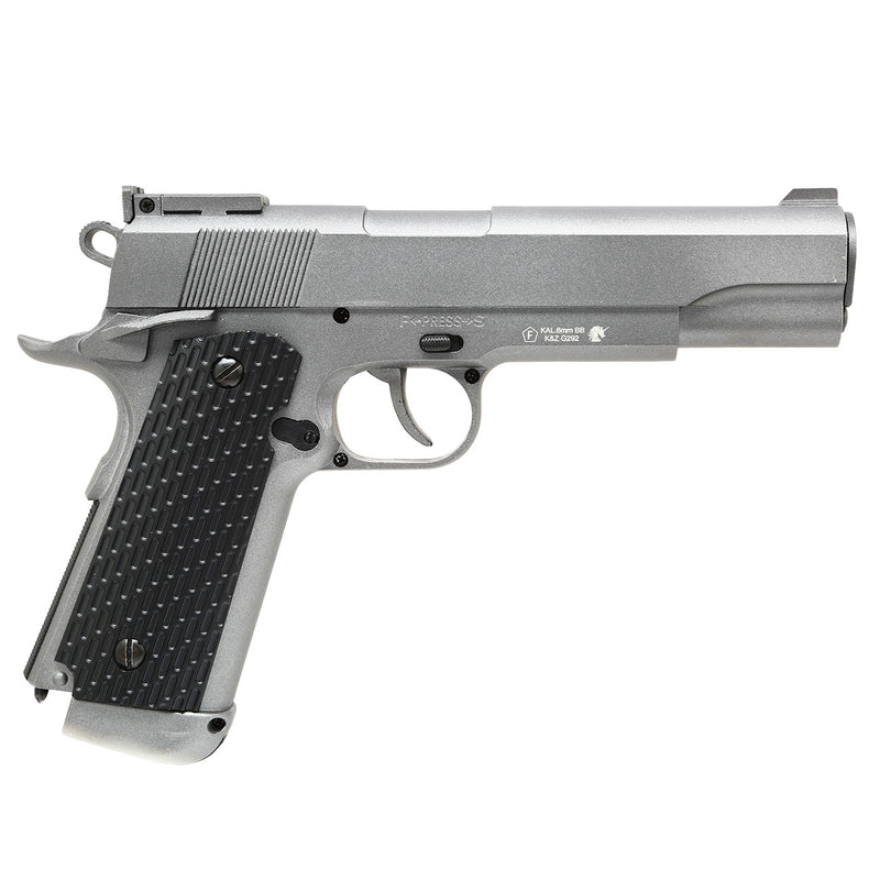 WELL M1911 Type1911 Type Combat Co2 NBB Full Metal Grey with Case by Well