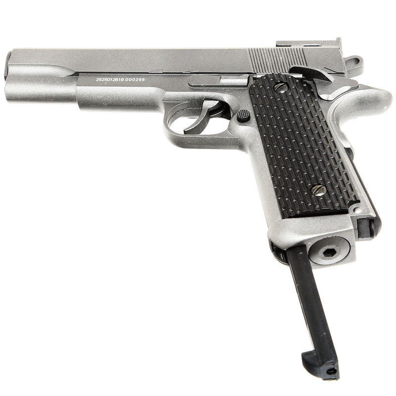 WELL M1911 Type1911 Type Combat Co2 NBB Full Metal Grey with Case by Well