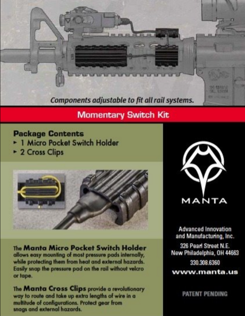 Manta Defense Momentary Switch Kit OD by Manta Defense