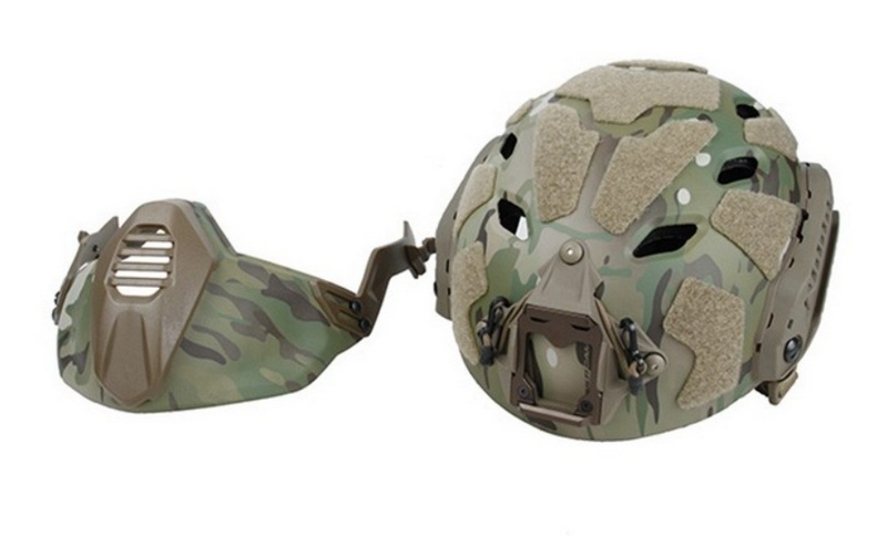 MC Multicam Super Flowing Helmet Light Version with Modular Lightweight Mask by TMC