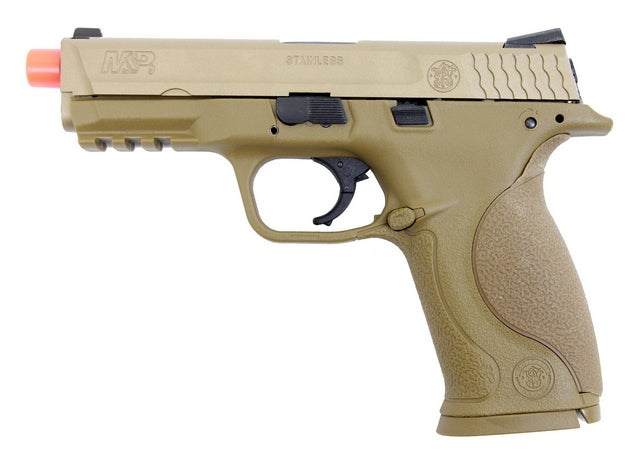 M&P 9 Smith & Wesson Tan Full Size Semi-Full Auto GBB Pistol by Cybergun