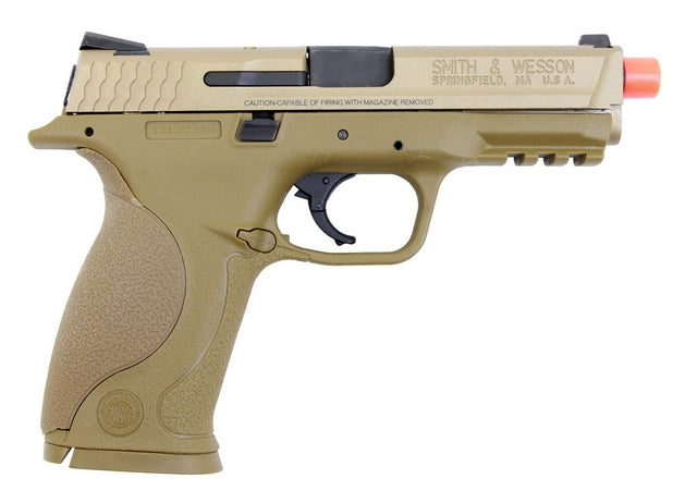 M&P 9 Smith & Wesson Tan Full Size Semi-Full Auto GBB Pistol by Cybergun
