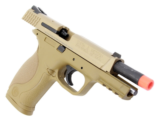 M&P 9 Smith & Wesson Tan Full Size Semi-Full Auto GBB Pistol by Cybergun