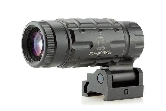 Magnifier x3 Innovative Flip To Side System with Quick Detach Picatinny Mount by Leapers-UTG